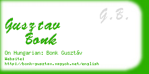 gusztav bonk business card