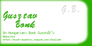 gusztav bonk business card